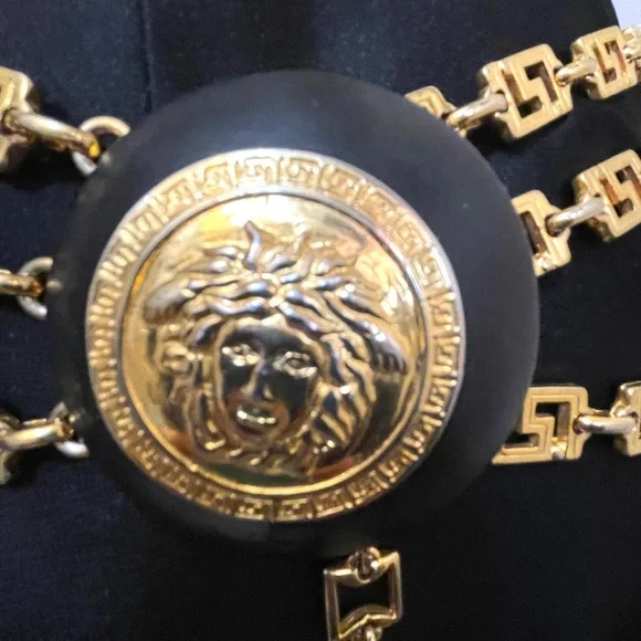 Gianna Versace Greek Key Bondage Collection Chain Medusa Belt - Picture 15 of 16